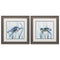 Square Picture Frames - 19" X 19" Distressed Wood Toned Frame Turtle In Grass (Set of 2)