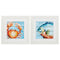 White Collage Picture Frames - 19" X 19" White Frame Crab Fish (Set of 2)