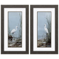 Big Picture Frames - 15" X 27" Woodtoned Frame Island Egret (Set of 2)