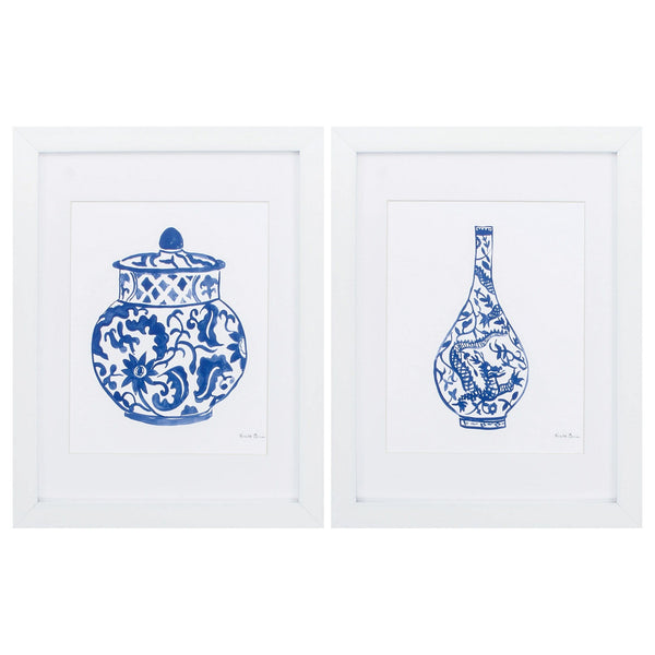 Picture Frames Online - 18" X 23" White Frame Chinoiserie (Set of 2)