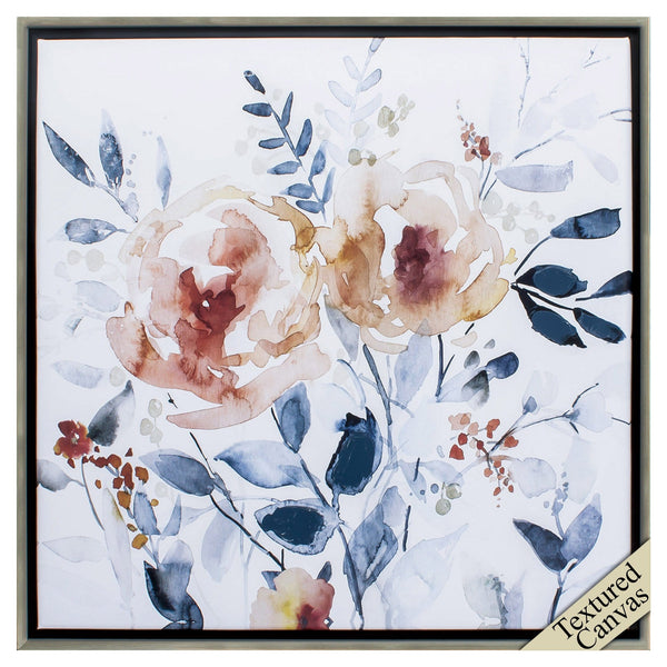 Canvas Frames - 30" X 30" Silver Frame Flowering Branches I