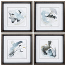 Large Picture Frames - 13" X 13" Brushed Silver Frame Sand & Sky (Set of 4)