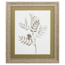 Decorative Picture Frames - 24" X 28" Champagne Color Frame  Neutral Botanical IIi