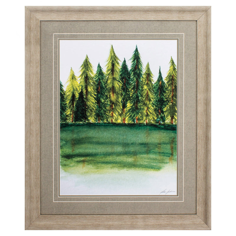 Decorative Frame - 28" X 34" Champagne Color Frame  Forest I