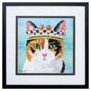 Wall Picture Frames - 18" X 18" Silver Frame Crown Cat