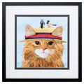 Wall Picture Frames - 18" X 18" Silver Frame Bird Hat Cat