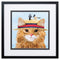 Wall Picture Frames - 18" X 18" Silver Frame Bird Hat Cat