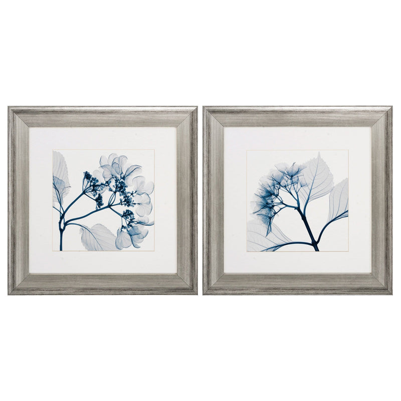 Hobby Lobby Picture Frames - 21" X 21" Silver Frame Hydrangeas Pos (Set of 2)