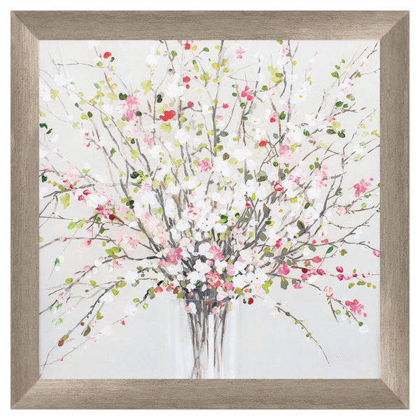 Modern Picture Frames - 30" X 30" Champagne Color Frame  Spring Bouquet