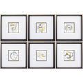 Hobby Lobby Picture Frames - 16" X 16" Brushed Silver Frame String Orbit (Set of 6)