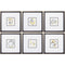 Hobby Lobby Picture Frames - 16" X 16" Brushed Silver Frame String Orbit (Set of 6)