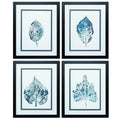 Painting Picture Frames - 18" X 22" Dark Wood Toned Frame Beginning In Blue (Set of 4)