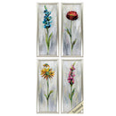 Hobby Lobby Picture Frames - 15" X 36" Silver Frame Single Stem Flower (Set of 4)