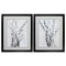 Picture Frame Collage Wall - 26" X 32" Brown Frame Watercolor Branches (Set of 2)