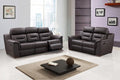 Modern Leather Sofa - 157" X 82" X 82" Brown Sofa Love