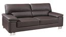 Modern Leather Sofa - 202 X 108 X 108 Brown Sofa Set