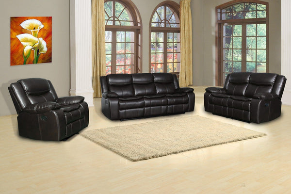 Modern Leather Sofa - 192" X 108" X 120" Brown  Sofa Set
