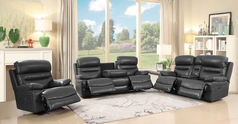 Modern Leather Sofa - 210" X 120" X 123" Gray Sofa Set