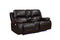 Leather Loveseat - 77" X 40" X 40" Brown Power Reclining Console Loveseat
