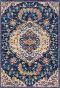 Accent Rugs - 22" x 36" x 0.35" Midnight Blue Olefin Frieze Accent Rug
