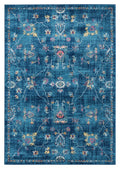 Blue Rug Living Room - 94" x 126" x 0.35" Blue Olefin/Frieze Area Rug