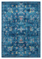 Blue Rug Living Room - 94" x 126" x 0.35" Blue Olefin/Frieze Area Rug