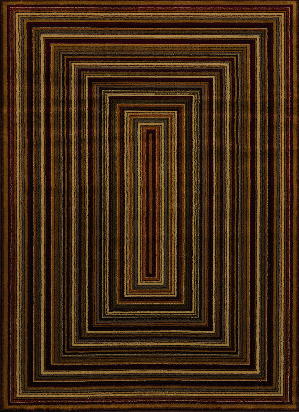 Beige Area Rugs - 6 x 86" x 0.4" Multi Polypropylene Area Rug