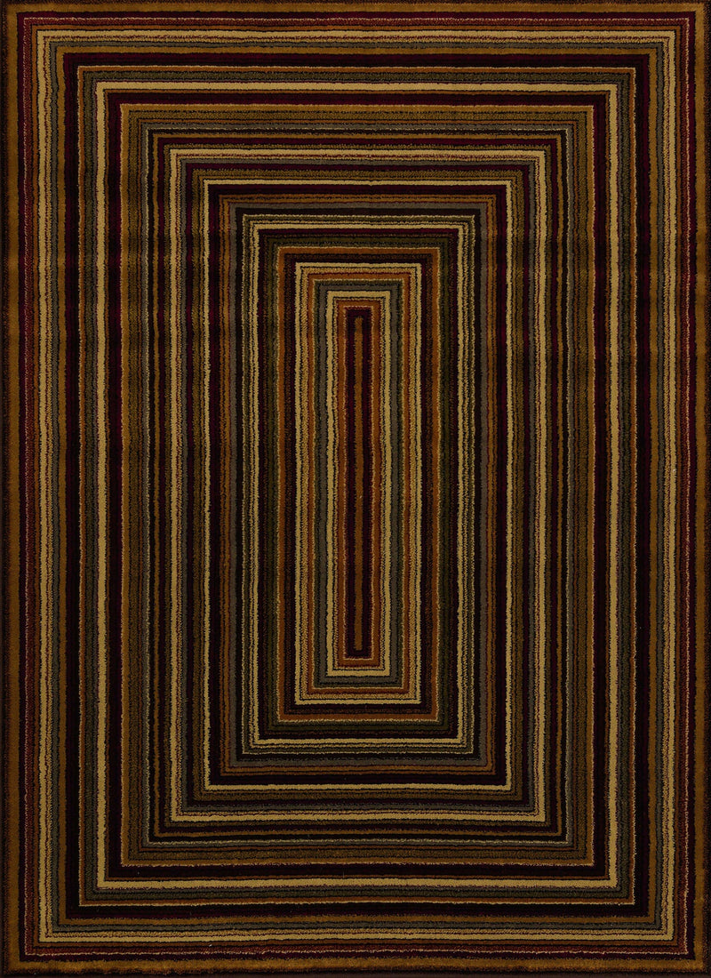 Beige Area Rugs - 6 x 86" x 0.4" Multi Polypropylene Area Rug