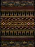 Hallway Runner Rug - 22" x 86" x 0.4" Lodge Polypropylene Runner Rug