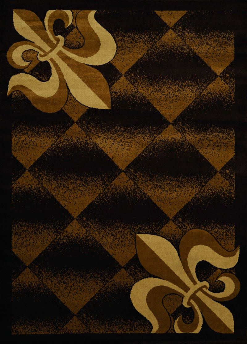 Brown Rug - 22" x 26" x 0.4" Brown Polypropylene Accent Rug
