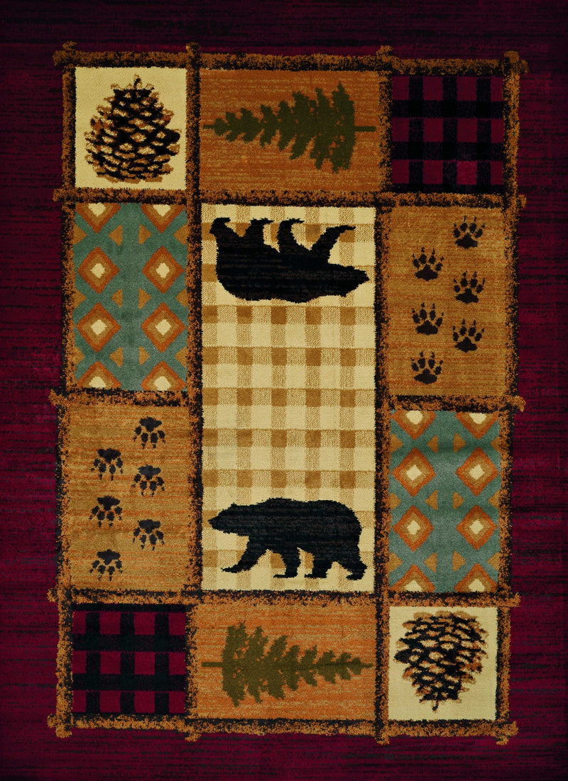 Large Area Rugs - 94" x 126" x 0.4" Multi Polypropylene Oversize Rug