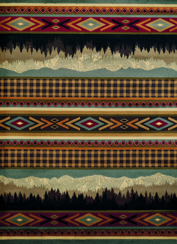 Long Runner Rugs - 22" x 86" x 0.4" Multi Polypropylene Runner Rug