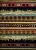 Navy Blue Rug - 94" x 126" x 0.4" Multi Polypropylene Oversize Rug