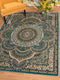 Carpets and Rugs - 63" x 86" x 0.39" Cerulean Polyester Area Rug