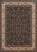 Navy Blue Rug - 31" x 47" x 0.39" Navy Polyester Mat Rug