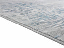 Long Runner Rugs - 31" x 86" x 0.39" Blue Viscose/Polyester Runner Rug