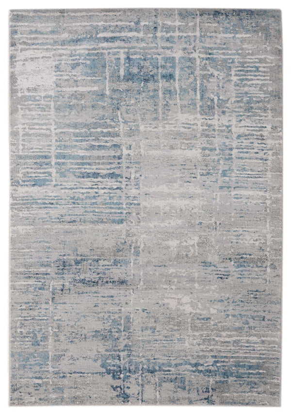 Rug Store - 6 x 86" x 0.39" Blue Viscose/Polyester Area Rug
