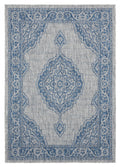 Natural Fiber Rugs - 63" x 90" x 0.04" Blue Polypropylene Area Rug
