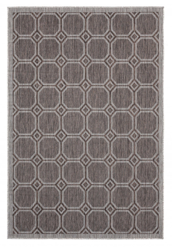 Brown Rug - 94" x 126" x 0.04" Brown Polypropylene Oversize Rug