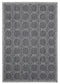 Black Rug - 94" x 126" x 0.04" Black Polypropylene Oversize Rug