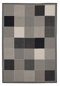 Black Rug - 63" x 90" x 0.04" Black Polypropylene Area Rug