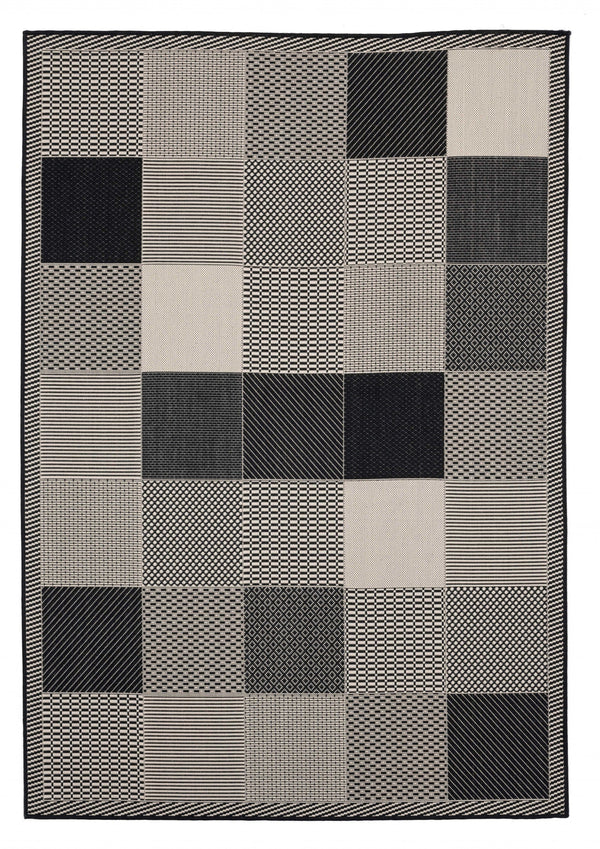 Black Rug - 63" x 90" x 0.04" Black Polypropylene Area Rug
