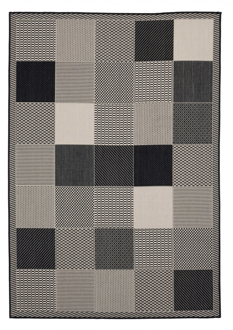 Black Rug - 63" x 90" x 0.04" Black Polypropylene Area Rug