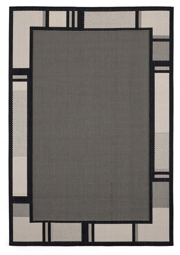 Black Rug - 63" x 90" x 0.04" Black Polypropylene Area Rug