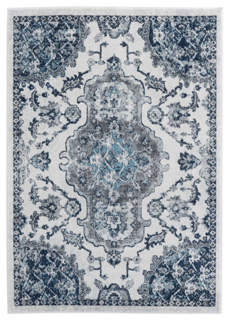 Modern Carpet - 63" x 86" x 0.4" Ivory Olefin Area Rug