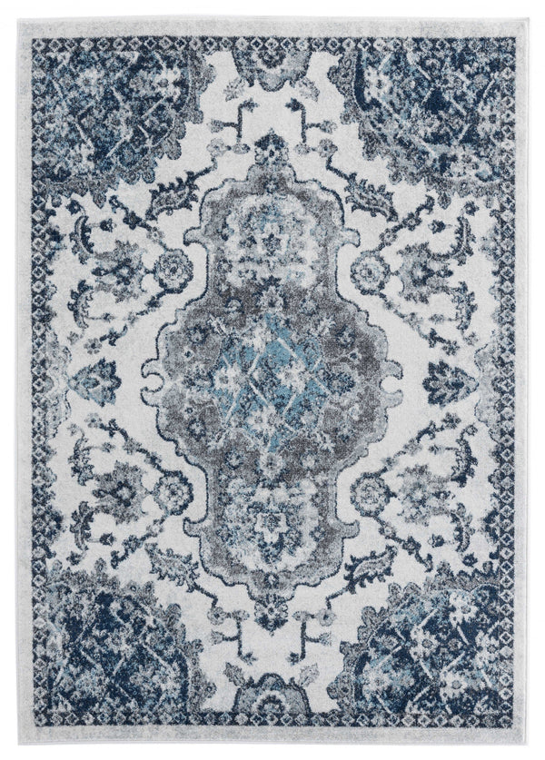 Rugs USA - 94" x 126" x 0.4" Ivory Olefin Oversize Rug