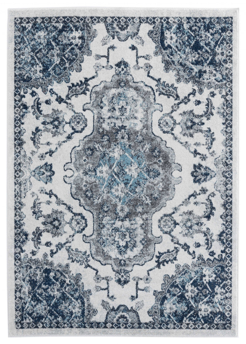 Rugs USA - 94" x 126" x 0.4" Ivory Olefin Oversize Rug