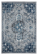 Vintage Rugs - 94" x 126" x 0.4" Grey Olefin Oversize Rug