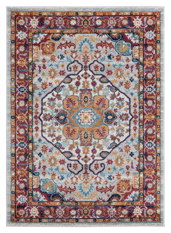 Modern Carpet - 63" x 86" x 0.4" Multi Olefin Area Rug