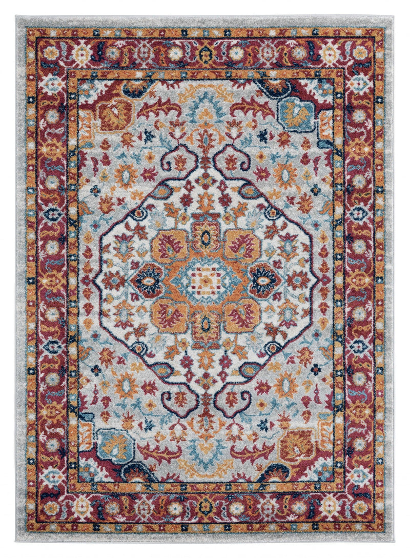 Large Area Rugs - 94" x 126" x 0.4" Multi Olefin Oversize Rug